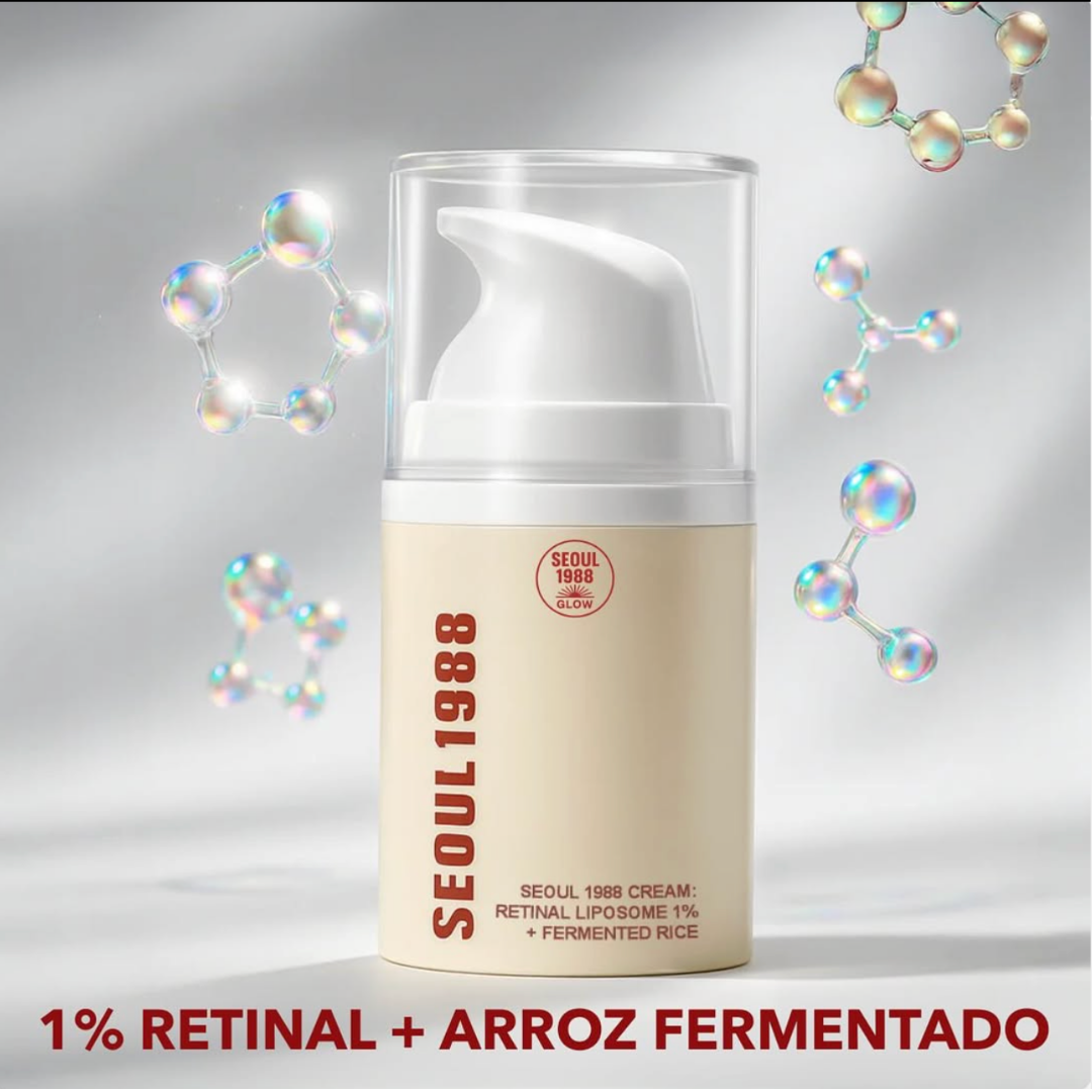Crema SeoulGlow™ 1988: Retinal Liposoma 1% + Arroz Fermentado